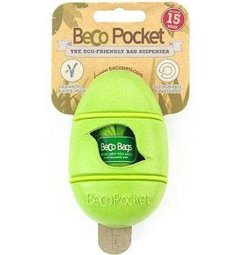 Beco Sustainable Bamboo Poop Bag Dispenser with 15 bags